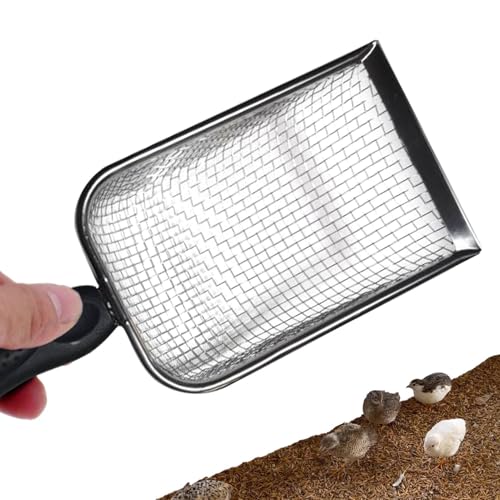 Iouyjiu Metal Cat Litter Scoop, Deep Curved Litter Box Scooper with non-stick Sifter, Heavy-Duty Pooper Scoopers for Cat Waste, Easy Grip Handle for Daily Cleaning, 1 Stück von Iouyjiu