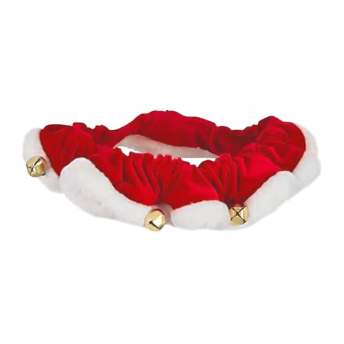 Iouyjiu Weihnachtshalsband für Welpen, festliches Zubehör für Katzen, lustiges Halsband für Tiere mit Glöckchen, ideal für Partys, Hochzeiten, Wandern, Outdoor, Haus von Iouyjiu