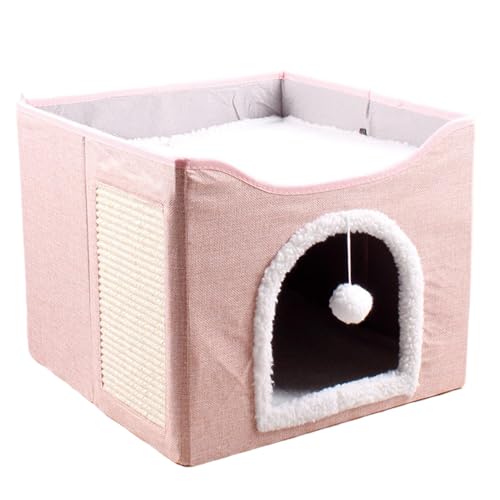 Large Cat Cave, Foldable Kitten House, Cozy Cat Bed, Sleeping Tent Cube with Interactive and Space Saving Design for Cats, Small Dogs, and Other Small Animals, 1 Piece Large Cat Cave, Foldable Kitten House, Cozy Cat Bed, Sleeping Tent Cube with Interactive and Space Saving Design for Cats, Small Dogs, and Other Small Animals, 1 Piece von Iouyjiu