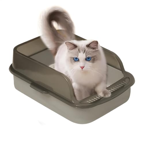 Open Cat Litter Box, High-Sided Leak-Proof Cat Pan, Easy-Clean Non-Stick Plastik Litter Tray, Indoor Kitten Toilet, Odor Control for Home, Multi-Cat Use, 39x28x14.5cm Gray Green Blue Open Cat Litter Box, High-Sided Leak-Proof Cat Pan, Easy-Clean Non-Stick Plastik Litter Tray, Indoor Kitten Toilet, Odor Control for Home, Multi-Cat Use, 39x28x14.5cm Gray Green Blue von Iouyjiu