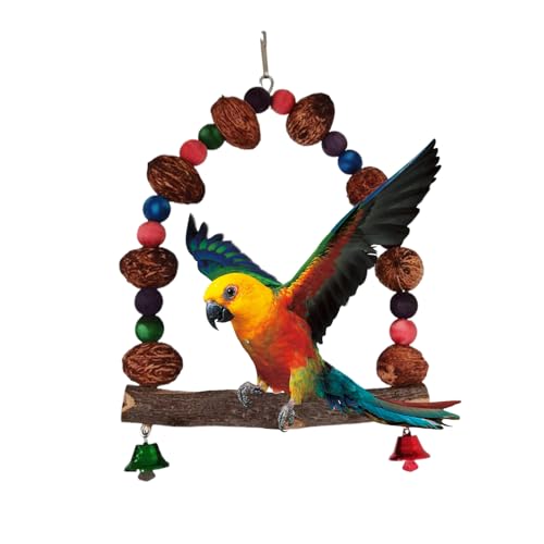 Parrot Perch Stand, Bird Cage Accessories, Parakeet Window Perch with Fun Rattan Ball Toy and Multipurpose Design for Parakeets Parrots Cockatiels Conures Parrot Perch Stand, Bird Cage Accessories, Parakeet Window Perch with Fun Rattan Ball Toy and Multipurpose Design for Parakeets Parrots Cockatiels Conures von Iouyjiu