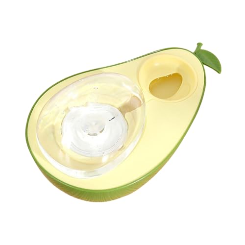 Puppy Feeding Bowl, 690ml Slow Feeding Double Bowl Avocado Shape, Anti-Choking Cat Food Utensils, Large-Caliber Pet Supplies for Indoor Cats and Dogs, 11.02x7.09x5.51 Inches von Iouyjiu