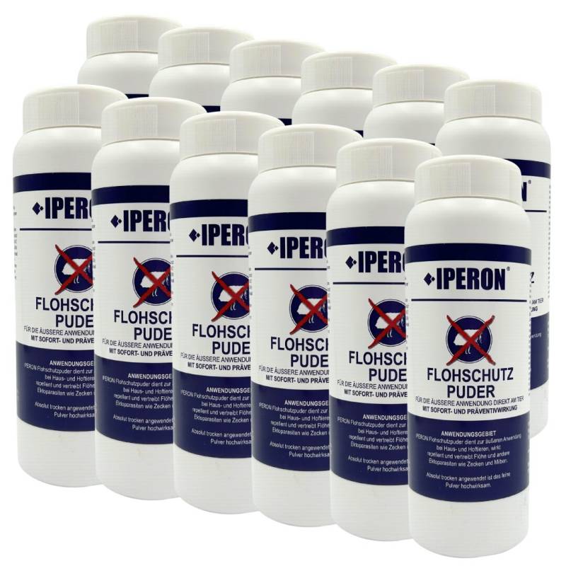 12 x 100 g IPERON® Flohschutz Puder von Iperon