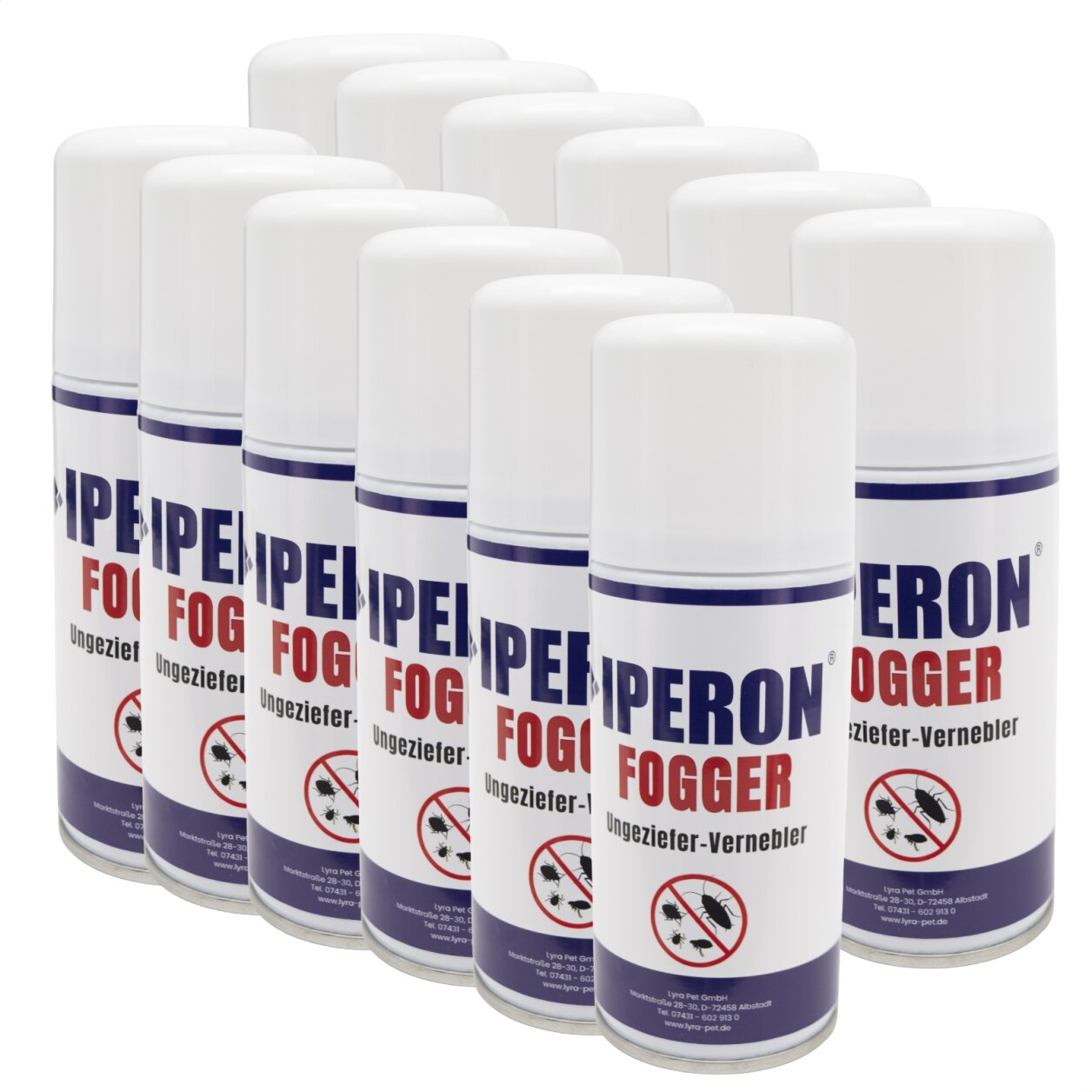 12 x 150 ml IPERON® Fogger Ungeziefer-Vernebler von Iperon