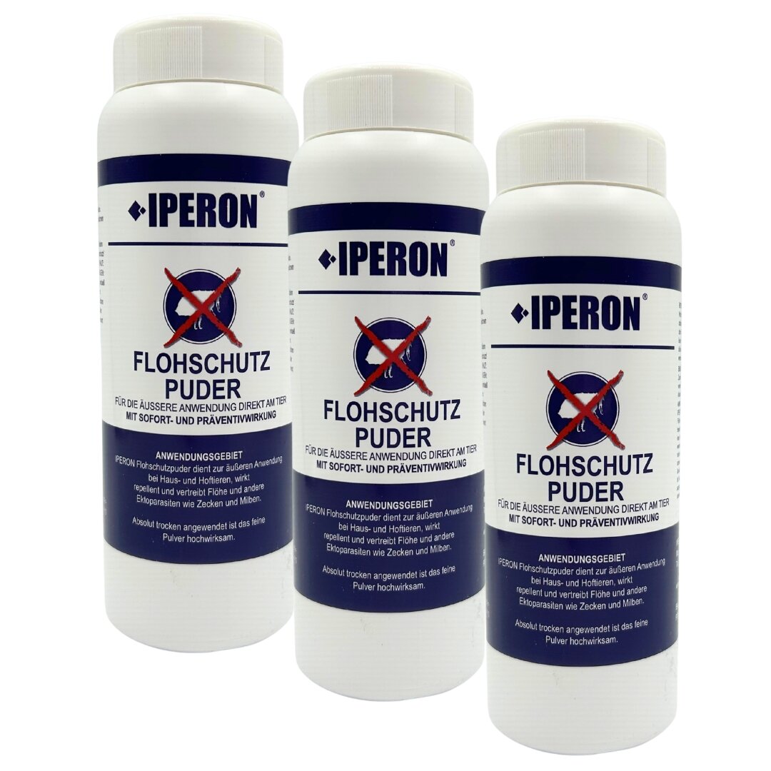 3 x 100 g IPERON® Flohschutz Puder von Iperon