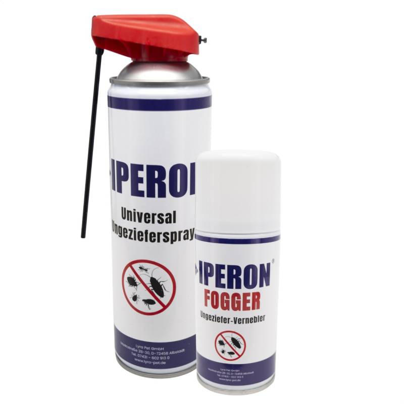 IPERON® Ungezieferschutz Duo - 150 ml Ungeziefer-Vernebler Fogger & 400 ml Ungezieferspray im Set von Iperon