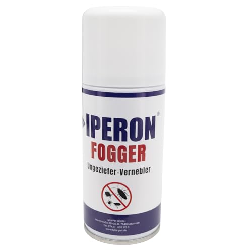 Iperon® 150 ml Fogger Ungeziefer-Vernebler | Sofortwirkung gegen Ungeziefer | Mit Chrysanthemum cinerariaefolium Extrakt, Geraniol & Zitroneneukalytpusöl | Effektive Bekämpfung von Schädlingen von Iperon