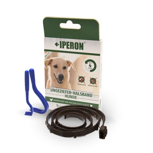 Iperon® 2 x Flohhalsband Hund 75 cm Zeckenhalsband für Hunde Zeckenschutz Flöhe Abwehr + Zeckenhaken von Iperon