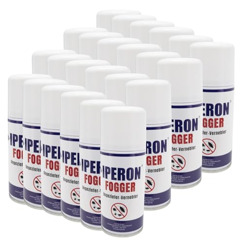 Iperon® 24 x 150 ml Fogger Ungeziefer-Vernebler | Sofortwirkung gegen Ungeziefer | Mit Chrysanthemum cinerariaefolium Extrakt, Geraniol & Zitroneneukalytpusöl | Effektive Bekämpfung von Schädlingen von Iperon