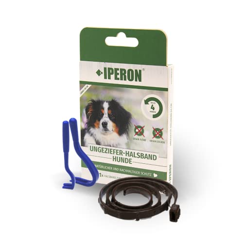 Iperon® 2X Flohhalsband Hund 60 cm Zeckenhalsband für Hunde Zeckenschutz Flöhe Abwehr + Zeckenhaken von Iperon