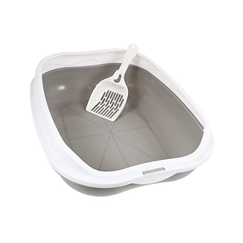Ipetboom Katzentoilette Katzenklo Katzentoilette Halbgeschlossen Katzentoilette Katzenklo Grau Robustes Pp-Material Ipetboom Katzentoilette Katzenklo Katzentoilette Halbgeschlossen Katzentoilette Katzenklo Grau Robustes Pp-Material von Ipetboom