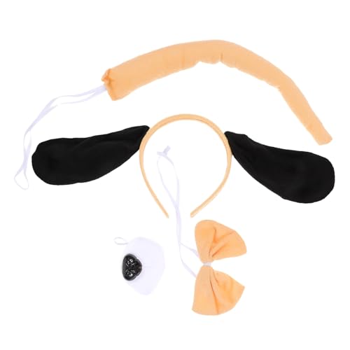 Ipetboom Dress-up Hundeohr-Stirnband-Set Und Fliege Für Cosplay-Tier-hundeohr-Stirnband Und Fliege-Set von Ipetboom