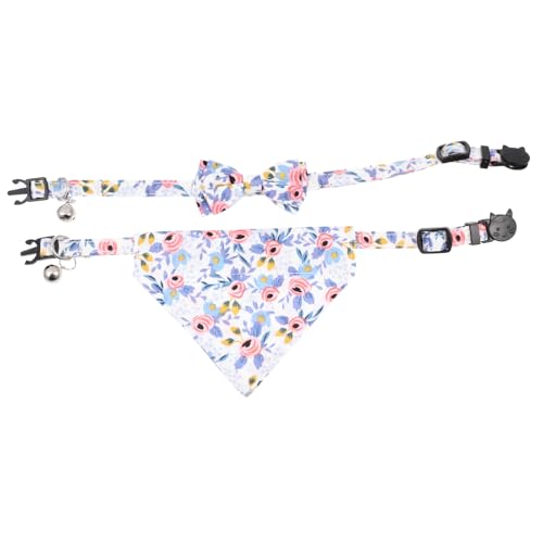 Ipetboom Katzenhalsband Junge Dreieck Schal Glöckchen Kätzchen Fliege Set von Ipetboom