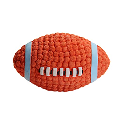 Ipetboom Hundespielzeug Für Welpen Geräuschendes Rugby- Quietschspielzeug Für Zahnpflege Beschäftigung Für Hunde Und Haustiere Fördert Spielverhalten von Ipetboom