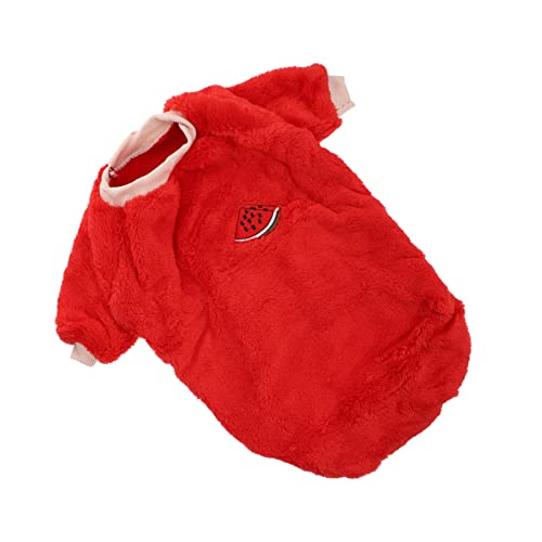 Ipetboom 1stk Kleidung Für Haustiere Mädchen Wintermantel Ausgestopfter Welpe Hund Neujahrs-Outfit Winteroutfits Kostüm Welpen-Outfits Haustier Wintermantel Ausrüstung Der Hund Polyester von Ipetboom