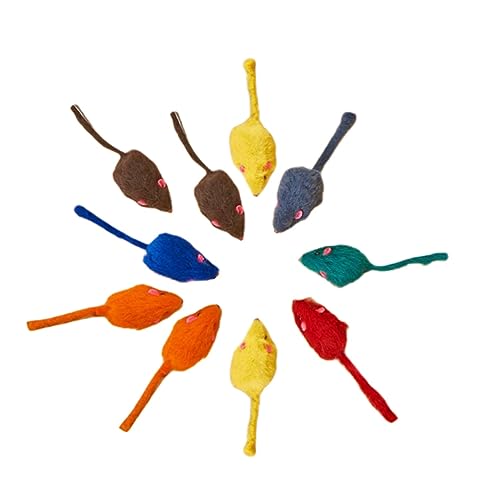 Ipetboom Falsche Mäuse-spielzeuge Katzenmäuse-Spielzeug 10 Stück Mini-interaktives Spielzeug Helles Robustes Haustier-spielmäuse-Teaser Für Katzen Zufällige Farbe Ipetboom Falsche Mäuse-spielzeuge Katzenmäuse-Spielzeug 10 Stück Mini-interaktives Spielzeug Helles Robustes Haustier-spielmäuse-Teaser Für Katzen Zufällige Farbe von Ipetboom
