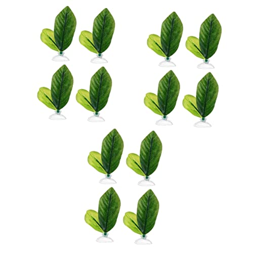 Ipetboom 3 Sets Schwimmende Aquarium-Ornamente Lebensechte Blätter Landschaftsdekoration Wassertank-Dekoration Für Aquarium 4 Stück X 3 von Ipetboom