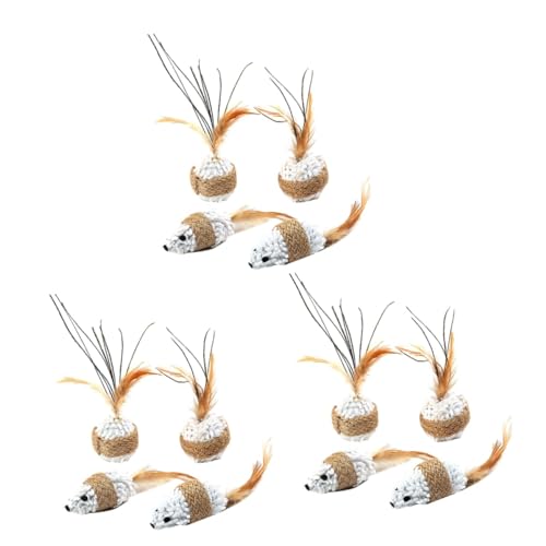 Ipetboom 3er-Sets Katzenspielzeug Plüschmaus Interaktives Spielzeug Langlebiges Plüschmaterial 4 Stück X 3 Ipetboom 3er-Sets Katzenspielzeug Plüschmaus Interaktives Spielzeug Langlebiges Plüschmaterial 4 Stück X 3 von Ipetboom