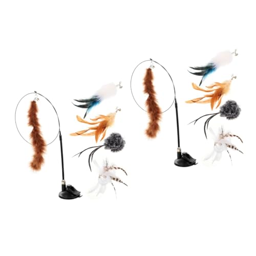 Ipetboom 2sets Teaser Spielzeug Glocke Interaktive Katze Fütterung Spielzeug Plüsch Necken Sticks Für Kätzchen 6 Stücke * 2 Ipetboom 2sets Teaser Spielzeug Glocke Interaktive Katze Fütterung Spielzeug Plüsch Necken Sticks Für Kätzchen 6 Stücke * 2 von Ipetboom