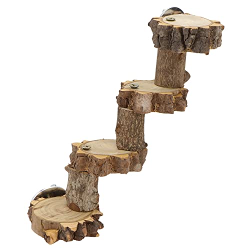 Ipetboom Papagei Holzleiter Vogel Barsch Vögel Stehen Stange Papagei Stehen Nymphensittich Spielzeug Vogelkäfig Zubehör Hellbraun von Ipetboom
