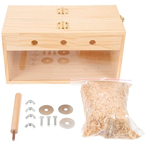 Ipetboom Spielzeug Für Haustiere 1Pc Sittich Nistkasten Vogelkäfige für Sittiche Sittichkäfig Vogelnest Holz Vogelhäuser Nistkasten Vogelbox Zuchtbox für Kleine bis Mittlere Vögel von Ipetboom