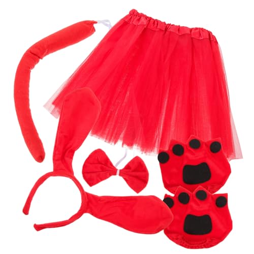 Ipetboom 1satz Wunderschönes Hunde-kostümset Für Teiliges Mit Rock Hundekopfband Und Leucht-Handschuhen Für Kindergartenaufführungen Und Kostümpartys Ipetboom 1satz Wunderschönes Hunde-kostümset Für Teiliges Mit Rock Hundekopfband Und Leucht-Handschuhen Für Kindergartenaufführungen Und Kostümpartys von Ipetboom