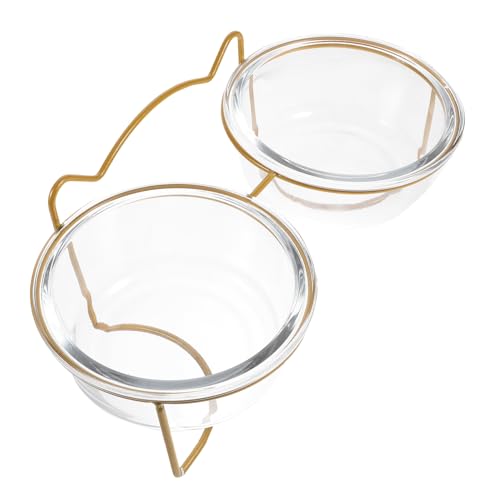 Ipetboom 2-in-1-futterstation Für Haustiere Erhöhter Doppelnapf Für Katzen Glasnapf Nackenschutz Ipetboom 2-in-1-futterstation Für Haustiere Erhöhter Doppelnapf Für Katzen Glasnapf Nackenschutz von Ipetboom