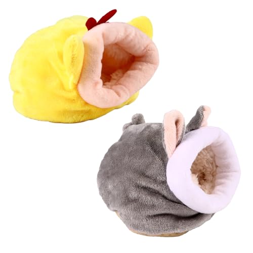 Ipetboom Warmes Nest-Set – 2-teiliges Höhlenbett Für Meerschweinchen – Zubehör Für Haustiere – Hamsterbett Lebensraum – Weicher Plüsch Und Isoliert von Ipetboom