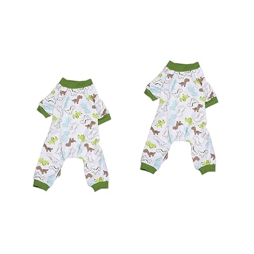 Ipetboom 2 Stück Modische Haustier-Pyjamas Hundekleidung Aus Baumwolle Mit Entzückendem Dino-Muster Warme Kostüme Für Welpen Ipetboom 2 Stück Modische Haustier-Pyjamas Hundekleidung Aus Baumwolle Mit Entzückendem Dino-Muster Warme Kostüme Für Welpen von Ipetboom