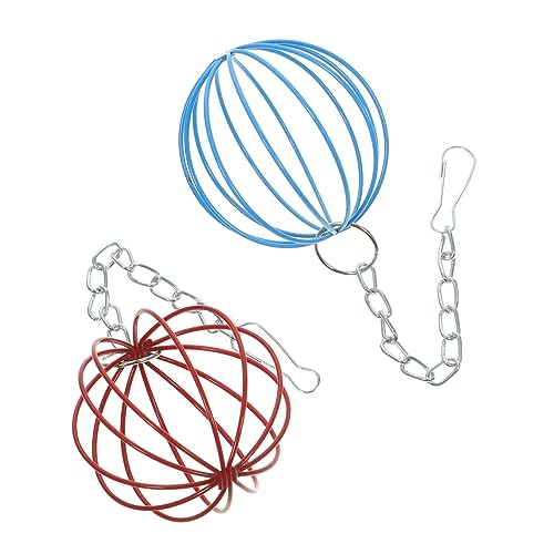 Ipetboom 2st Aufhängender Fütterung Sball Futterautomat Für Haustiere Ballen Für Heufutter Kaninchenversorgung Hasen-heu-futterspender Kugel-Feeder-Ball Heuspender Eisen Hamster Grasrahmen von Ipetboom