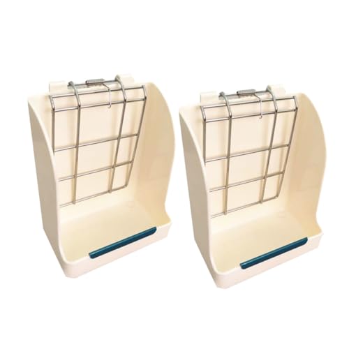 Ipetboom Lebensmittel Fütterung Rack für Pet Kaninchen 2 Stücke Weiß Heu Rack Fixator Einfach Installieren Dauerhafte von Ipetboom