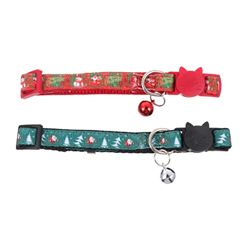 Ipetboom 2pcs Katze Kragen Weihnachten Haustier Kragen Einstellbare Abtrünnigen Dekorative Halskette Glocke Ipetboom 2pcs Katze Kragen Weihnachten Haustier Kragen Einstellbare Abtrünnigen Dekorative Halskette Glocke von Ipetboom