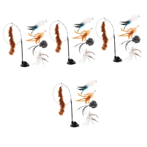 Ipetboom 4 Sets Katzenspielzeug Glocke Selbstunterhaltung Verstecken Von Kätzchen Neckstäbe Plüschspielzeug Für Hauskatzen 6 Stück * 4 Ipetboom 4 Sets Katzenspielzeug Glocke Selbstunterhaltung Verstecken Von Kätzchen Neckstäbe Plüschspielzeug Für Hauskatzen 6 Stück * 4 von Ipetboom