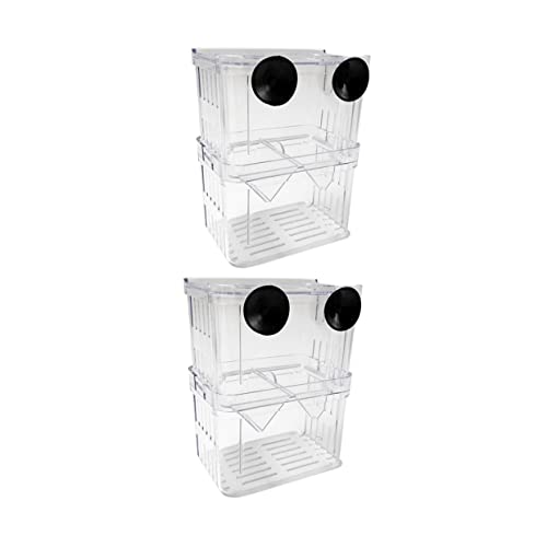 Ipetboom 2St Brutkasten braten Zuchtbecken aus Acryl Brutbehälter für Fische Fischbrutkasten Aquarienbrutkasten Zuchtversorgung Zucht Inkubator Terrarium Panzer Inkubationsbox von Ipetboom