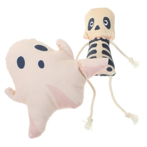 Ipetboom Halloween-Spielzeug Weiches Plüsch-katzenspielzeug Cartoon-geisterschädel-Design von Ipetboom