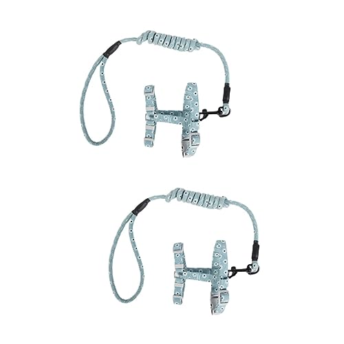 Ipetboom 2 Stücke Einstellbare Katze Seil Muster Leine Komfort Weste Katze Pet Supplies Strap Hellgrün von Ipetboom