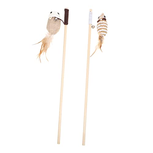 Ipetboom Katzenspielzeug 2 Stück -Teaser-Stick Für Die Übung Von Indoor-Katzen Zufällige Auswahl Ipetboom Katzenspielzeug 2 Stück -Teaser-Stick Für Die Übung Von Indoor-Katzen Zufällige Auswahl von Ipetboom