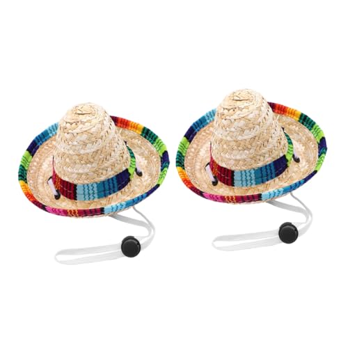 Ipetboom 2pcs Hund Visier Kappe für Geburtstag Hut für Welpen Dekorative Gewebt Sombrero Hut Haustier Hund Dekore von Ipetboom