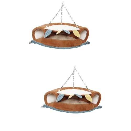 Ipetboom 2 Stück Hängematte Zum Aufhängen Für Haustiere Meerschweinchenbett Kleintierbett Hamsterwiege Spielzeug-hängematte Warm Leicht Dekorativ Tragbar Bequemer Ruheplatz von Ipetboom