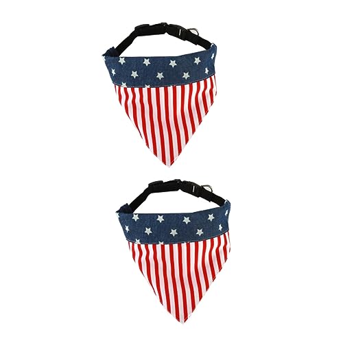 Ipetboom 2 Stück Hundehalsband Lätzchen Dreieckstücher Haustier-halsketten- Leuchtendes Amerikanisches Flaggen-Design Verkleidung Zum Geburtstag Weich Und Bequem Für Ihr Haustier Ipetboom 2 Stück Hundehalsband Lätzchen Dreieckstücher Haustier-halsketten- Leuchtendes Amerikanisches Flaggen-Design Verkleidung Zum Geburtstag Weich Und Bequem Für Ihr Haustier von Ipetboom