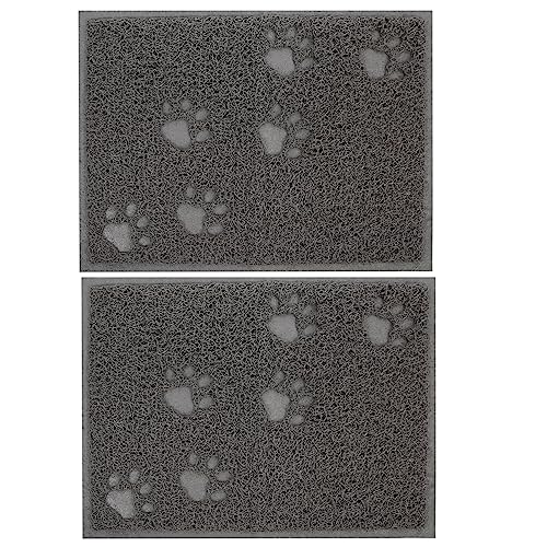 Ipetboom 2st PVC-katzenstreumatte Katzenstreu Fangmatten Wurfmatte Futternapf Für Haustiere Napfmatte Für Haustierfutter Fangmatte Für Katzenstreu Katzenbedarf rutschfest Lebensmittel von Ipetboom