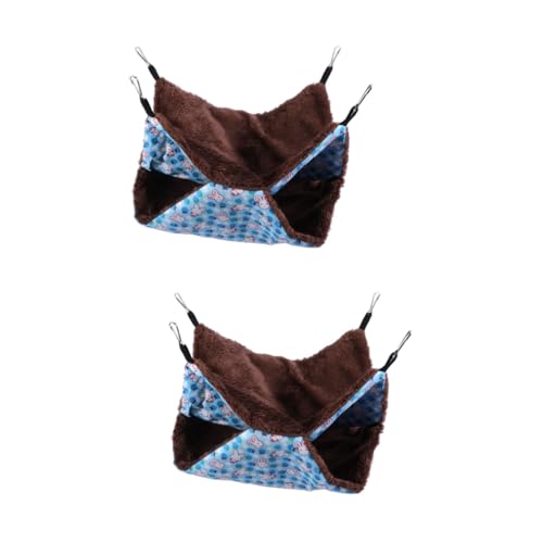 Ipetboom 2 Stücke Komfortable Hamster Hängen Hängematte Eichhörnchen Bett Haustier Matte Einfache Befestigung Reinigung 35x35 von Ipetboom