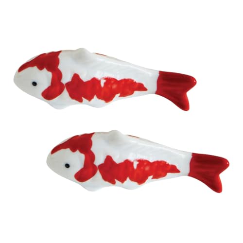 Ipetboom 2stücke Schwimmende Fischstatuen Aus Keramik Fischfiguren Für Aquarium-deko Schwimmendes Fischdekor Aquariumzubehör Ornamente Für Aquarienlandschaften von Ipetboom