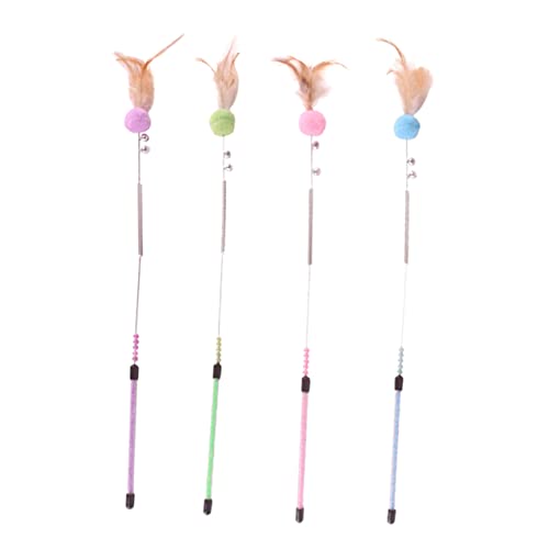 Ipetboom 3 Sets 4 Pcs Katze Teaser Spielzeug Interaktive Katze Spielzeug Plüsch Glocke Für Haustier Spielzeit Bindung von Ipetboom