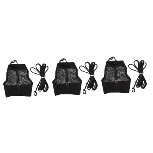 Ipetboom 3 Sätze Hasengeschirr Draussen Hasenwestenleine Hautband Für Kleidung Katzengeschirr Und Leine Welpen Sommerkleid Verstellbare Kaninchenleine Welpenleine Gewidmet Netz Hasenseil von Ipetboom