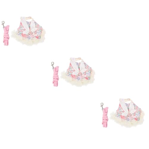 Ipetboom 3 Sets Hautfreundliches Outfit Tier-häschen-kostüm Leine Häschen-Kleidungsset Leine Für Haustier-spaß Ipetboom 3 Sets Hautfreundliches Outfit Tier-häschen-kostüm Leine Häschen-Kleidungsset Leine Für Haustier-spaß von Ipetboom