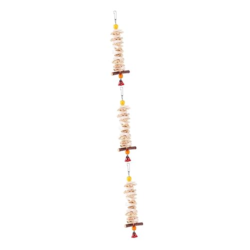 Ipetboom 3 Stücke Vogel Sepiaschale Kauspielzeug Vogelkäfig Beißspielzeug Papagei Spielzeug Vogel Beißspielzeug Papageien Kauspielzeug Neuartige Form Design von Ipetboom