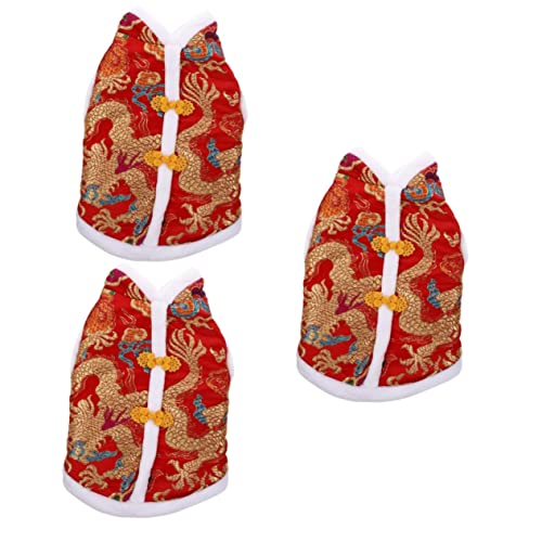 Ipetboom 3st Kleidung Warmer Mantel Hunde-neujahrs-Outfit Winter Hundemantel Kleider Für Den Winter Warme Hundekostüme Welpen-Outfits Rote Abendkleider Trim Mantel Polyester Shirt Die Katze Ipetboom 3st Kleidung Warmer Mantel Hunde-neujahrs-Outfit Winter Hundemantel Kleider Für Den Winter Warme Hundekostüme Welpen-Outfits Rote Abendkleider Trim Mantel Polyester Shirt Die Katze von Ipetboom