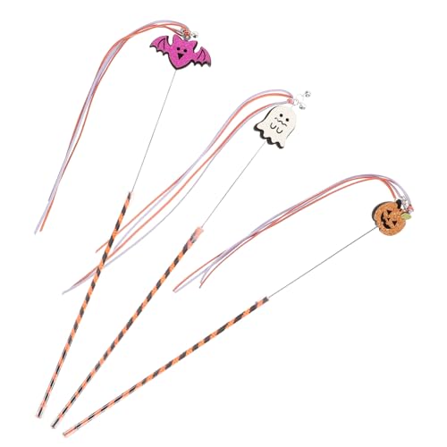 Ipetboom 3stücke Katzenangel Spielzeug Mit Glocke Interaktives Halloween Katzenspielzeug Kürbis Geist Fledermaus Für Indoor-Katzen Lustiges Teaser Der Aktivität Und Neugierde Von Ipetboom 3stücke Katzenangel Spielzeug Mit Glocke Interaktives Halloween Katzenspielzeug Kürbis Geist Fledermaus Für Indoor-Katzen Lustiges Teaser Der Aktivität Und Neugierde Von von Ipetboom