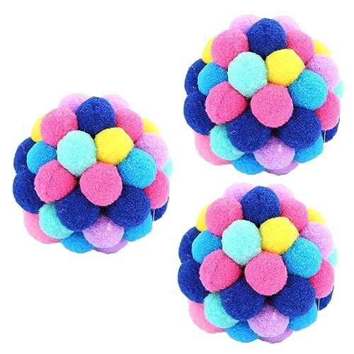 Ipetboom 3St knete Spielzeug knetspielzeug cat Toys handgefertigte Glocken Rasselspielzeugball für Katze Glockenspielzeug für Katze Katzenglockenkugeln Handbuch Glocke Kugel Hüpfender Ball von Ipetboom